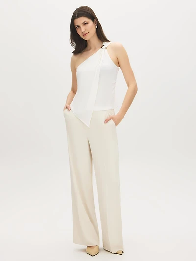 Asymmetric Drape One-Shoulder Top