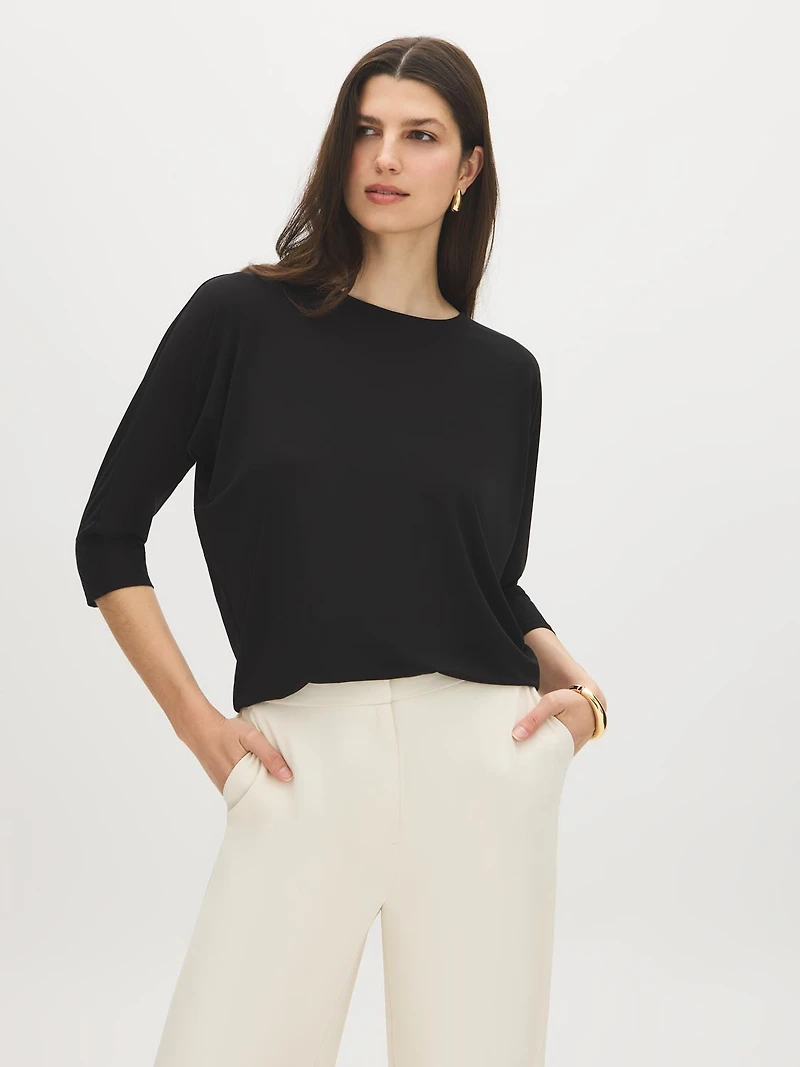 Dolman Sleeve Mesh Top