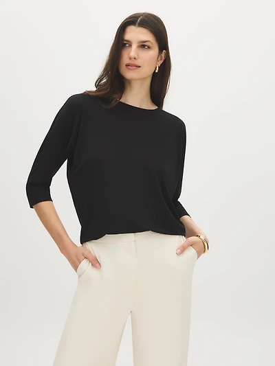Dolman Sleeve Mesh Top