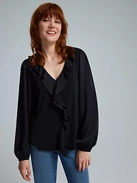 Ruffle V-Neck Top