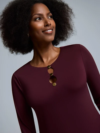 Front Keyhole Jersey Top