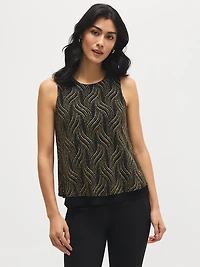 Haut ouvert abstrait à paillettes