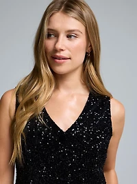 Sequin Velvet Vest
