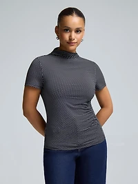 Short Sleeve Polka-Dot Top