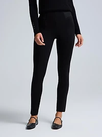 Exposed Waistband Skinny Leg Pants