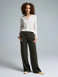 Wide-Leg Corduroy Pants
