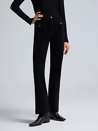 Pantalon à jambes évasées en corduroy