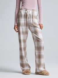 Wide Leg Plaid Pajama Pants
