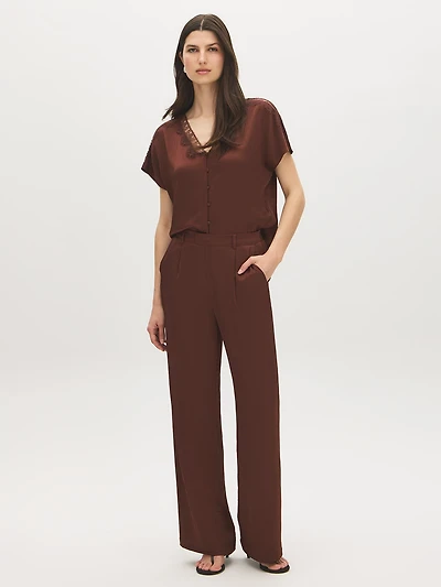 Pull-On Wide Leg Pants