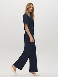 Crepe Straight-Leg Pants