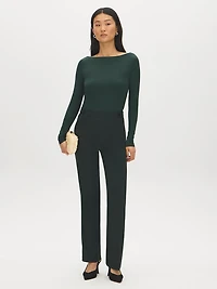 Straight Leg Pants with Waist Tabs