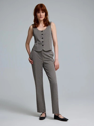 Pantalon court en jacquard