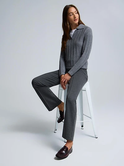 Front Pintuck Straight Leg Pants