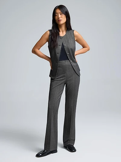 Striped Jacquard Flare Leg Pants