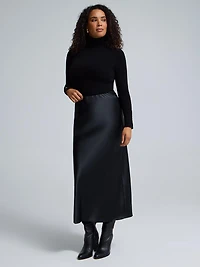 Bias-Cut Satin Skirt