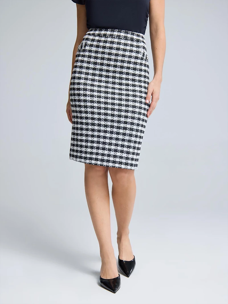 Bouclé Pencil Skirt