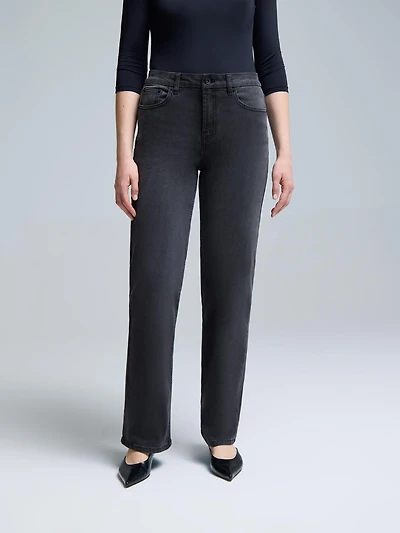 Dark Wash Straight-Leg Jeans