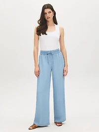 Pantalon en denim à jambe large