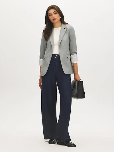 Blazer à col cranté