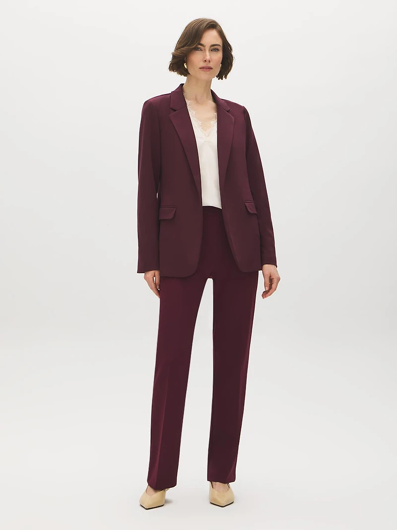 Cuff Open-Front Blazer