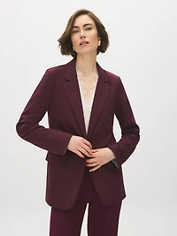Cuff Open-Front Blazer