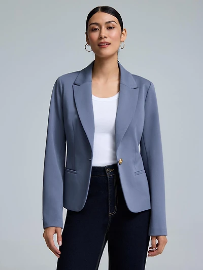 Single-Breasted 1-Button Blazer