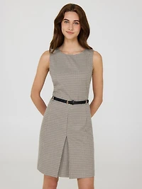 Sleeveless Checkered Dress