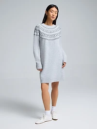 Fair Isle Mini Sweater Dress