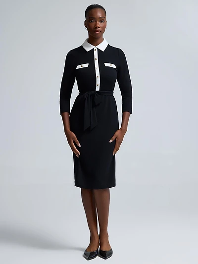 Colour Block Shirt Dress