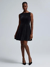 Sleeveless Velour Mini Dress