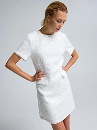 Sequin Boucle Mini Dress