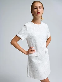 Sequin Boucle Mini Dress