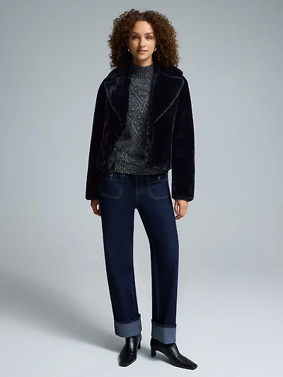Short Faux Fur Jacket