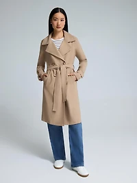 Trench mi-long ceinturé