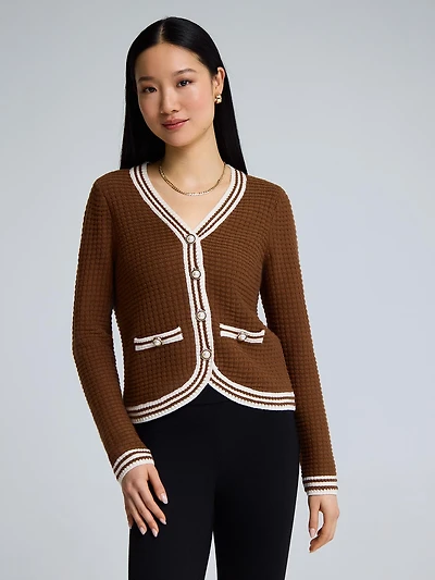 Button-Up V-Neck Cardigan