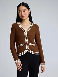 Button-Up V-Neck Cardigan