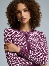 Cardigan en chenille jacquard