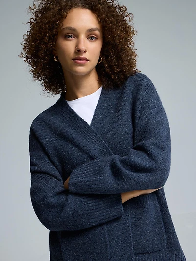 Duster Cardigan With Scarf