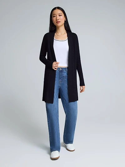 Mini Cable Long Cardigan