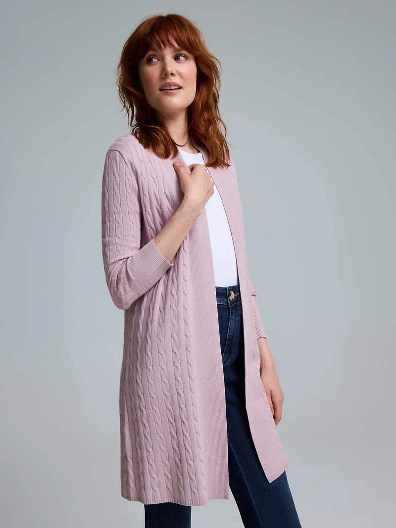 Mini Cable Long Cardigan