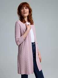 Mini Cable Long Cardigan