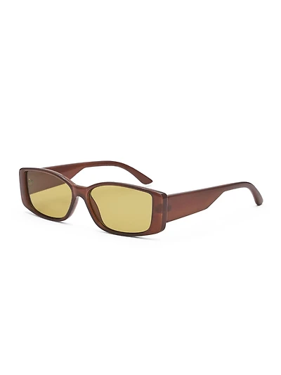 Lunettes de soleil à monture rectangulaire