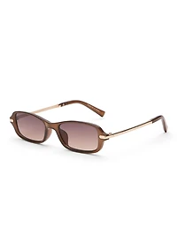 Lunettes de soleil à monture rectangulaire avec détails métalliques