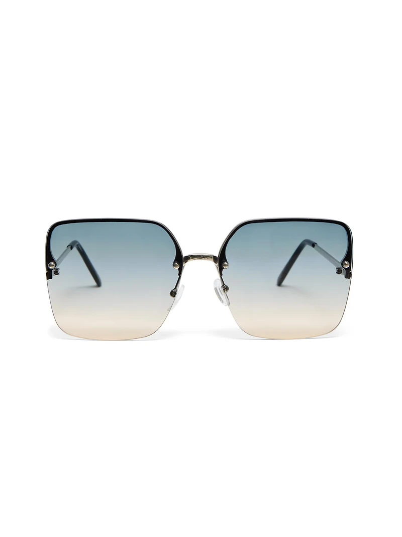 Oversized Translucent Blue Sunglasses