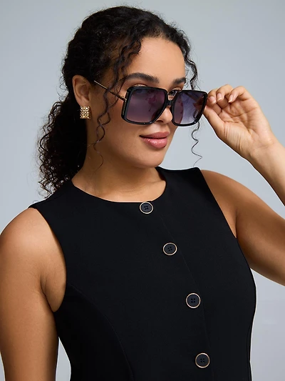 Oversized Square Frame Sunglasses