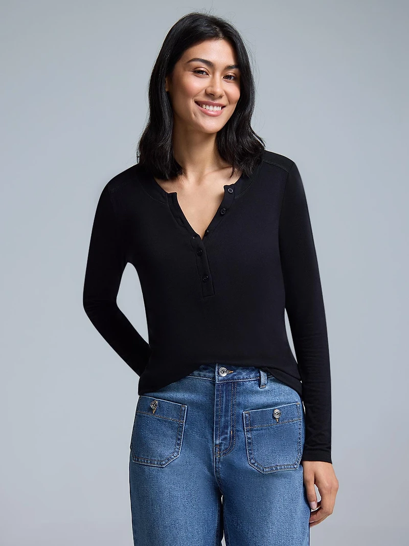 Haut Henley en jersey