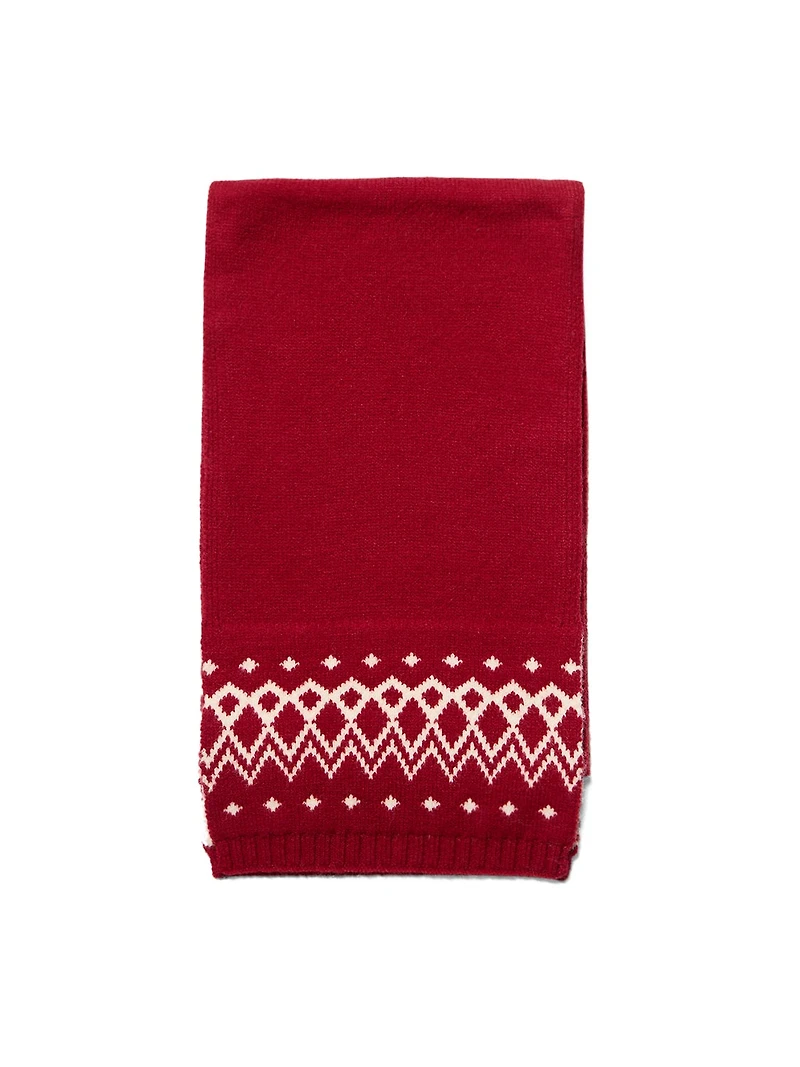 Jacquard Knit Scarf
