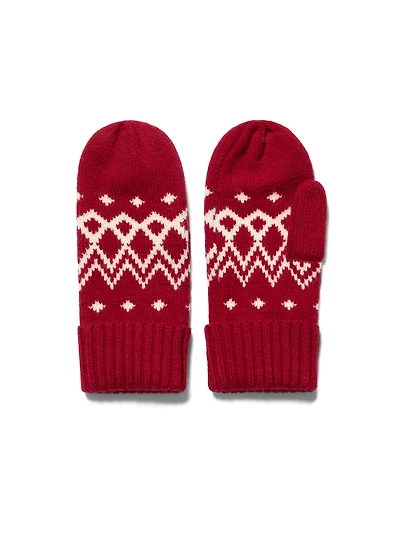 Jacquard Knit Mittens