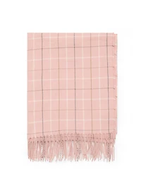 Soft Brushed Grid Pattern Scarf