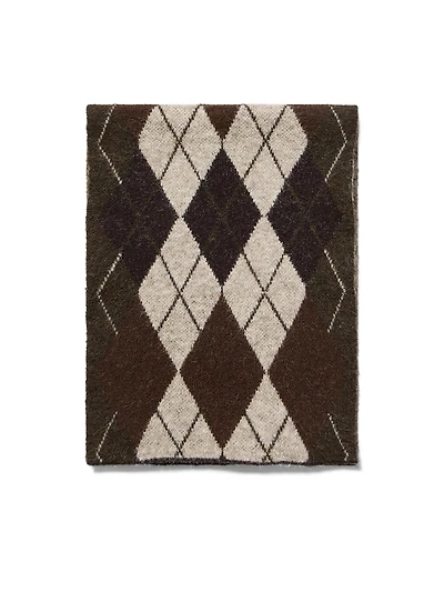 Foulard brossé à losanges